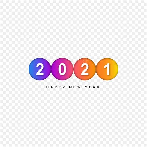 Feliz Año Nuevo 2021 Con Círculo Degradado PNG ,dibujos Año Nuevo ...