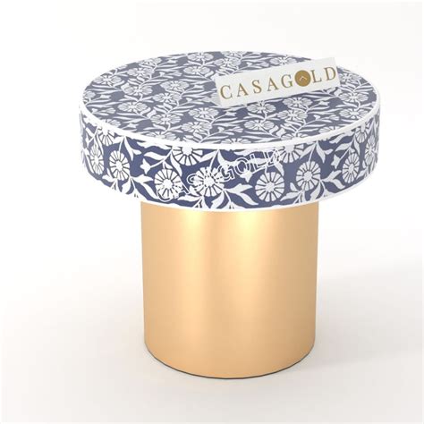 Bone Inlay Round Side Table- Sunflower – CasaGold