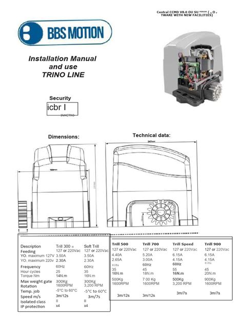 Sliding Gate Motor Manual | PDF | Electrical Wiring | Automation