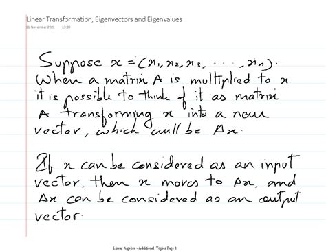 Lecture 8 - Linear Transformation and Eigenvectors and Eigenvalues ...