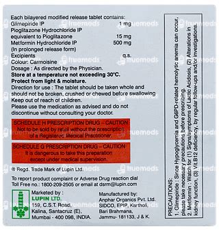 Gluconorm Pg 1 Tablet 15: Uses, Side Effects, Price & Substitutes