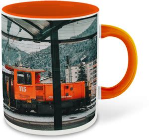 whats your kick Travel Inspired designer printed Orange Ceramic Coffee ...