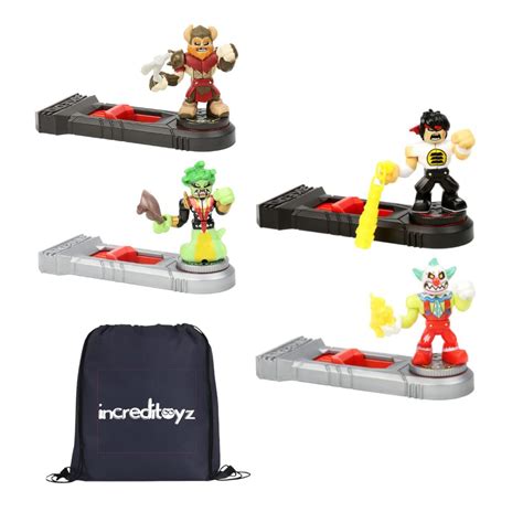 Buy Akedo Mini Battling Arcade Warriors Action Figures 4 Character Pack ...