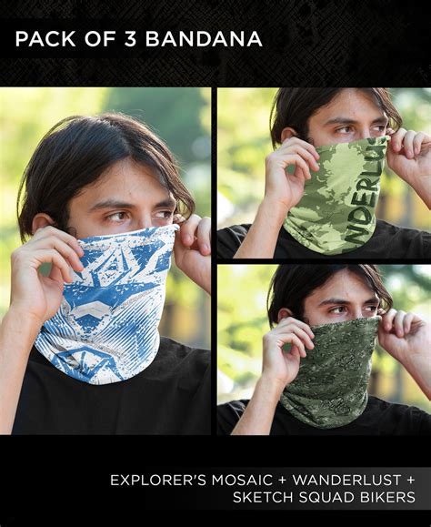 Explorer's Trio Bandana Pack of 3 – WANDERLOOMS