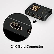 Tobo 3 Port HDMI Switch Box Switcher Splitter 3 in 1 Out High Speed ...