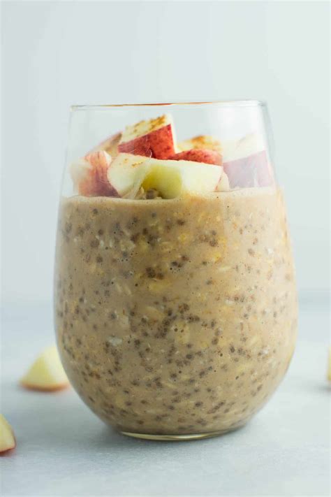 Apple Cinnamon Overnight Oats Recipe - vegan, gluten free