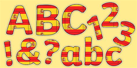 Spanish Display Lettering Flags