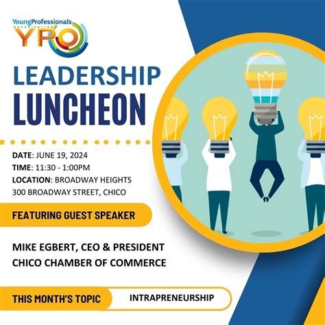YPO Leadership Luncheon: Intrapreneurship with Mike Egbert, Broadway ...