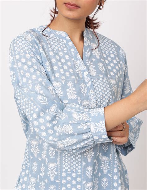 Phoebe Co-Ord Set | Light Blue Set With Haram Pants And Tunic | Untung