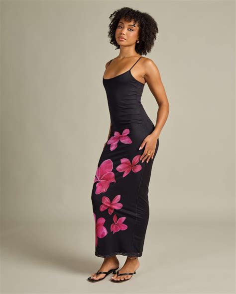 Shop Ava And Ever Susana Maxi Dress In Black/pink Floral - Fast Shipping & Easy Returns - City ...