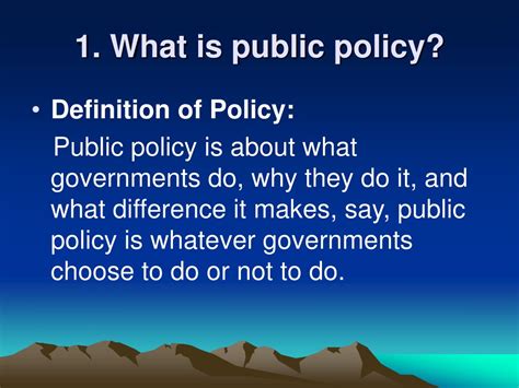 Public Policy Definition