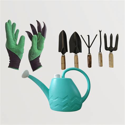 Gardengram Gardening Essentials Combo: Watering Can, Gloves & Tool Kit