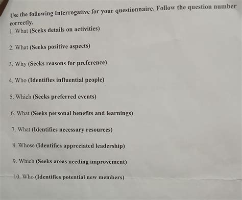 The topic for your questionnaire will be "Surveying Favorite School ...