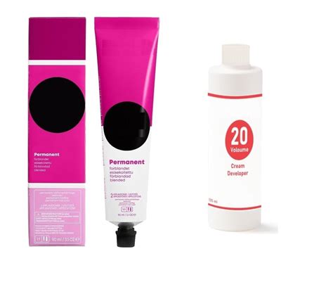 SKINPLUS PRE-BONDED PERMANENT COLOR (1NN Intense Black) with Developer ...