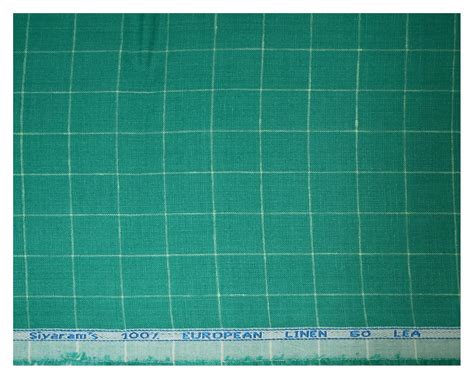 Buy Siyaram's 60 LEA PURE LINEN LUX GREEN CHECKERED UNSTITCHED SHIRT ...