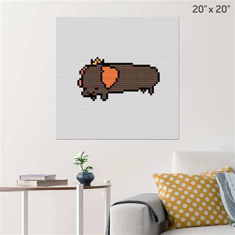 Hot Dog Princess Pixel Art Wall Poster - Build Your Own with Bricks! - BRIK
