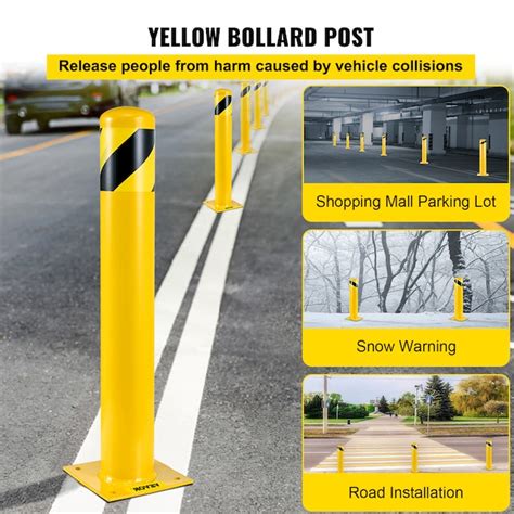 VEVOR 42 inch Safety Bollard 5.5-IN O.D 42-in Steel Bollard in the ...