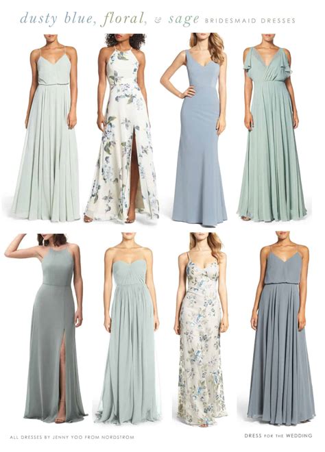Blue And Green Wedding Dresses Mismatched Different Styles Chiffon