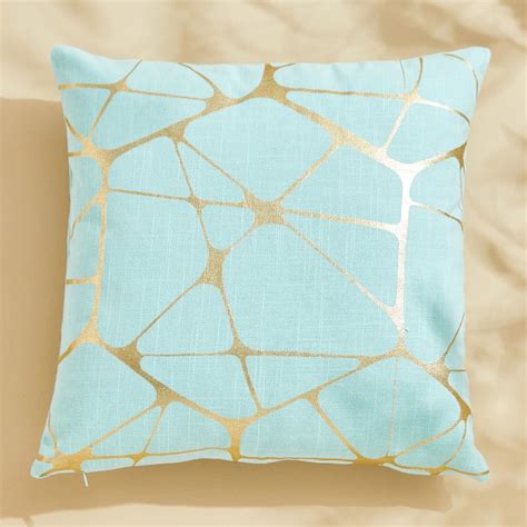 Buy Celestial Set of 2 Geometric Foil Print Cushion Covers - 40x40cm ...