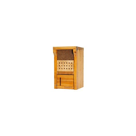 TOOBEETT Mason Bee House Wax Coated Mason Bee Hive Wooden Insect Hotel ...
