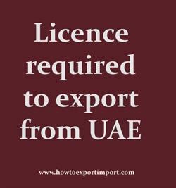 Licence required to export from UAE