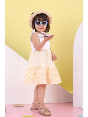 Buy Beebay Yellow Mix-Match Tiered Dress (6-12 Months) Online