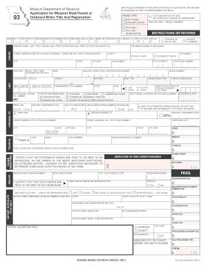 Form 93 Missouri - Fill Online, Printable, Fillable, Blank | pdfFiller