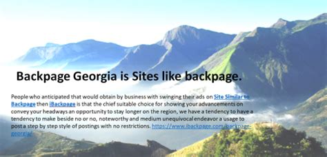 Backpage Georgia is Sites like backpage. - Gifyu