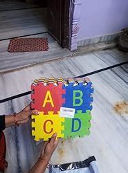 Buy JIADA 36Pcs 6 inch X 6 inch Big Size Alphabet Numeral Foam Mat ...