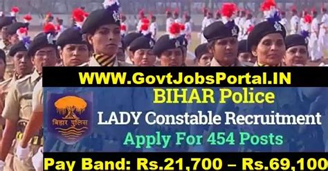 Bihar Police 454 Lady Constable Recruitment 2020 Notification - CSBC ...