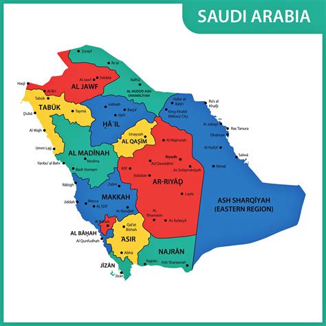 Saudi Arabia Map of Regions and Provinces - OrangeSmile.com