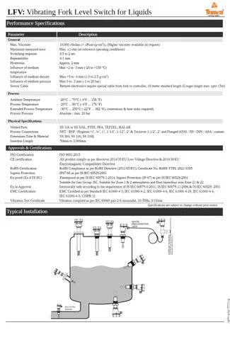 Vibrating Fork Liquid Level Switch - Tuning Fork Level Switch Trader ...