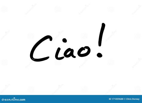 Ciao stock illustration. Illustration of greetings, kindness - 171059688