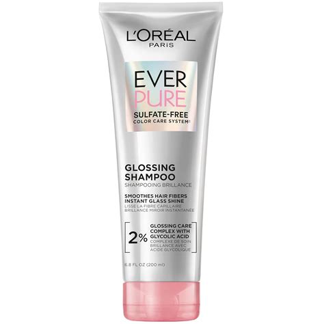 Amazon.com : L'Oreal Paris Glossing Sulfate Free Shampoo with Glycolic ...