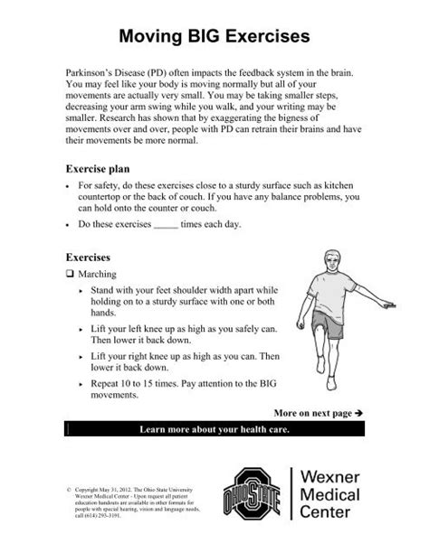 Image result for LSVT Big Home Exercise Program PDF