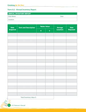 Fillable Online ca4h Form 6.2 - Annual Inventory Report - ca4h Fax ...