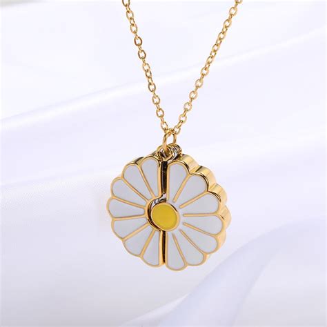 Premium Quality Secret Message Sunflower Design Necklace For Women ...