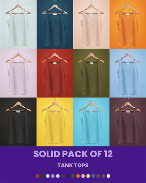Melangebox Solid Pack Sustainable Tank Top | 100% Pure Cotton | Only ...