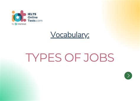 Types of jobs | IELTS Online Tests