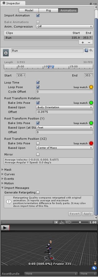 Unity Play Animation Clip 的图像结果