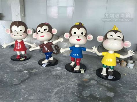 玻璃钢卡通小猴子雕塑-方圳雕塑厂