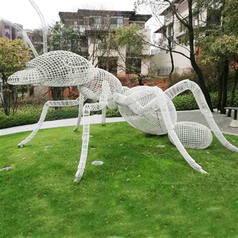 蚂蚁不锈钢雕塑 镂空雕塑蚂蚁 定制 - 八方资源网