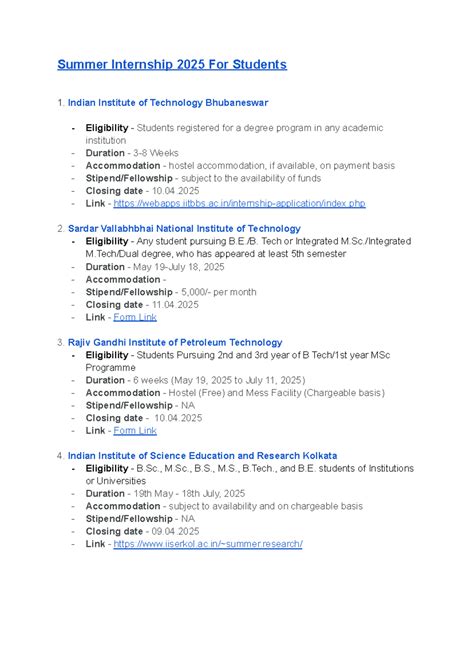 Summer Internships 2025: Opportunities for IIT & NIT Students - Studocu