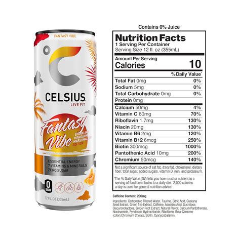 CELSIUS Sparkling Fantasy Vibe, Functional Essential Energy Drink, 12 ...