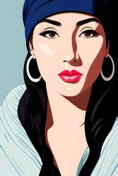 Portrait of a young woman Royalty Free Vector Image