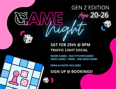 Gen Z: Game Night (Traffic Light Social), Evana Pâtisserie & Café ...