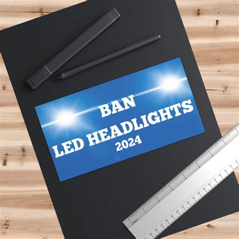 Ban LED Headlights 2024 Bumper Sticker Laptop Sticker Election Car - Etsy