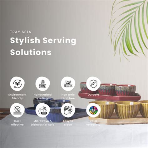 Ceramic tray sets to serve breakfast/ high tea for your family/ guests ...