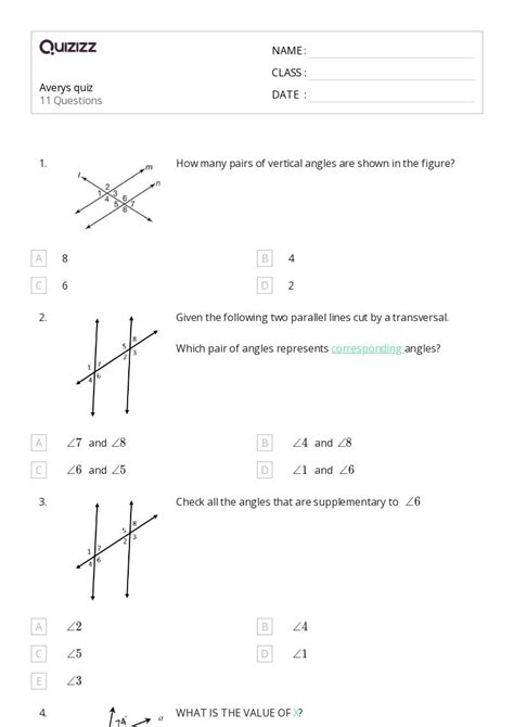 50+ Complementary, Supplementary, Vertical, and Adjacent Angles ...