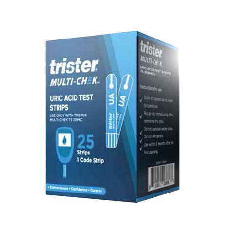 Buy Trister Multi Check Uric Acid 25's Test Strip | Life Pharmacy